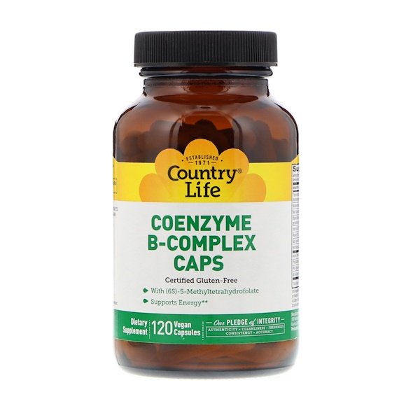 Country Life, Coenzyme B-Complex, 120 веганські [капсул