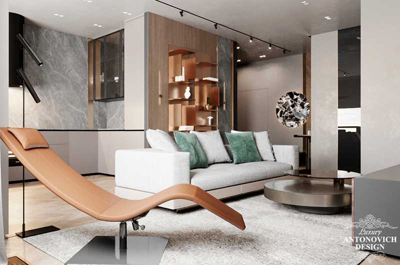 Современная квартира для мужчины (дизайн квартиры от студии Антонович Дизайн