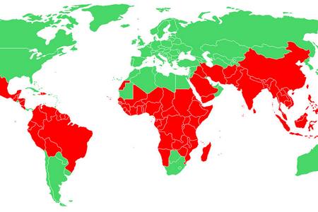 карта поширення малярії