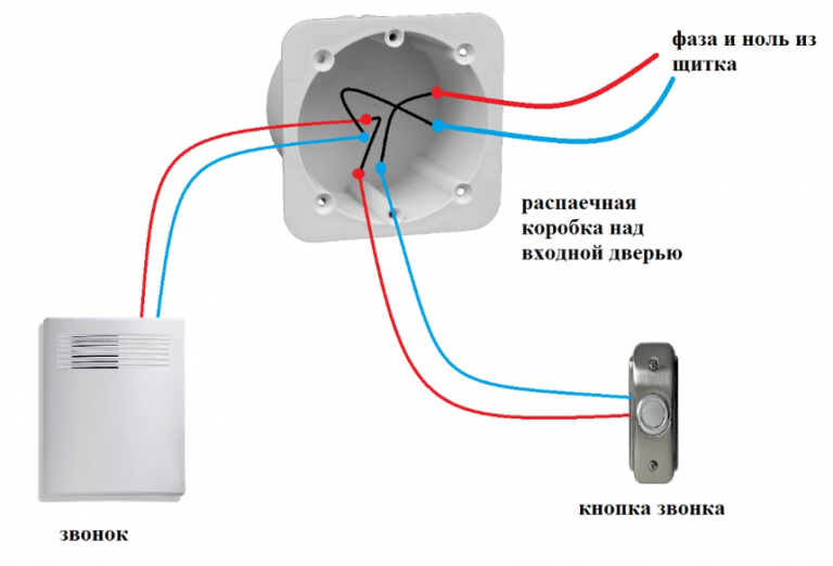 Схема дверного звонка