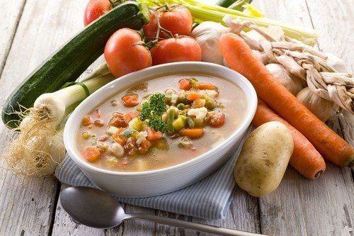 Суп на овочеву бульйоні